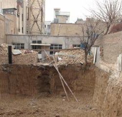 نحوه خاکبرداری و گود برداری در مجاورت ساختمانها
