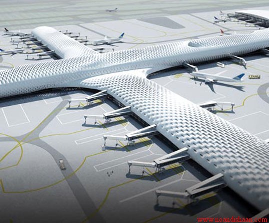 نقشه سازه و معماری فرودگاه