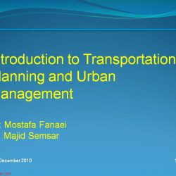 introduction to transportation and urban management
