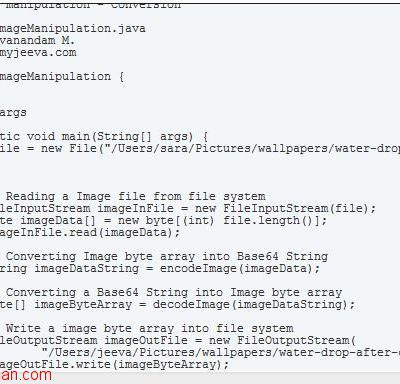 convert image to string in java