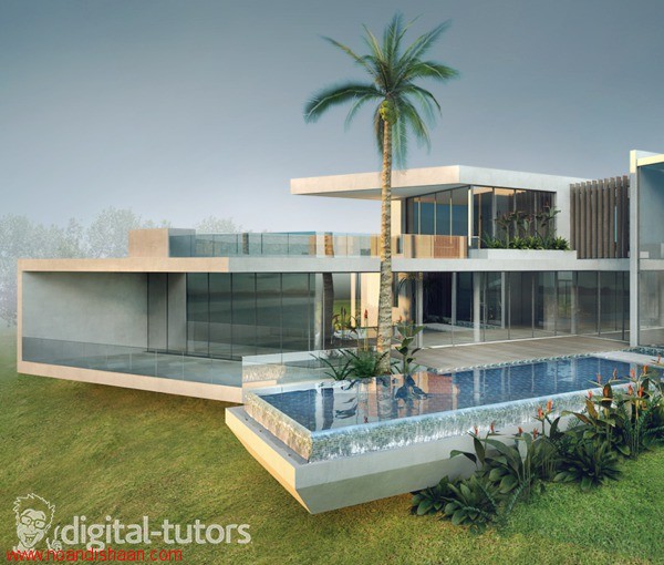 آموزش کامل طراحی یک خانه در 3Ds max