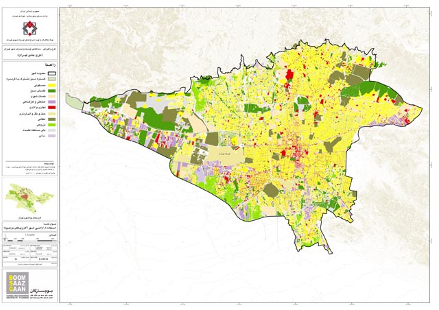 نقشه GIS کاربری اراضی تهران