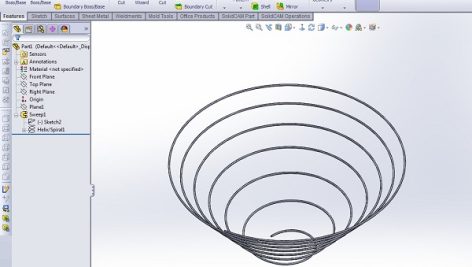 آموزش رسم فنر در solidworks