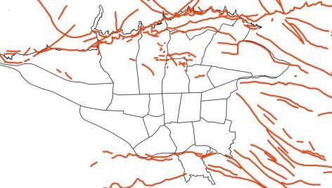 GIS گسل های تهران
