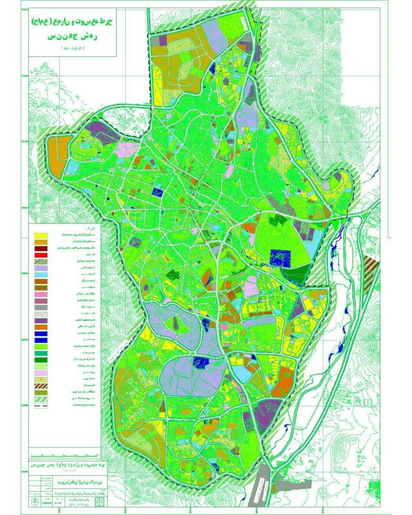 نقشه طرح جامع شهر سنندج