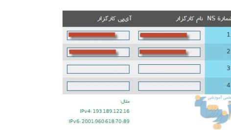 آموزش تنظیمات دامنه