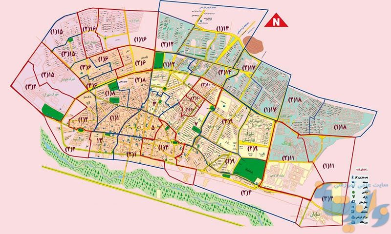 نقشه GIS شهر زنجان
