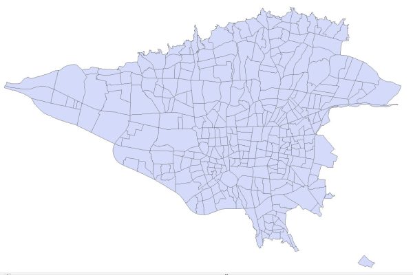 نقشه GIS محله بندی تهران